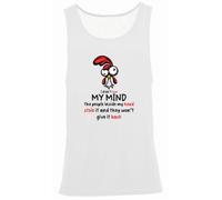 Hippowarehouse I Didn't Lose My Mind the People Inside My Head Stole it Vest Scoop Sleeve Unisex Tank top White