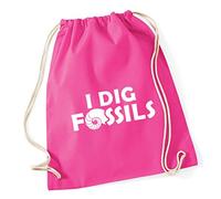 Hippowarehouse I Dig Fossils Drawstring Cotton School Gym Kid Bag Sack 37cm x 46cm, 12 litres