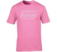 Hippowarehouse I do Believe in Fairies I do I do Unisex Short Sleeve t-Shirt (Specific Size Guide in Description) Pink