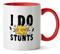 Hippowarehouse I do My own Stunts Printed Mug Various Colour Options Ceramic Cup Kitchenware 11oz