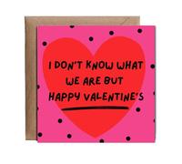 Hippowarehouse I dont know what we are but Happy Valentine's situationship Personalised Card. 15cm x 15cm with envelope for him for her Funny Cards for Men and Women Blank inside option