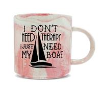 Hippowarehouse I Don't Need Therapy I just Need My Boat Printed Mug Various Colour Options Ceramic Cup Kitchenware 11oz
