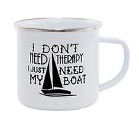 Hippowarehouse I Don't Need Therapy I just Need My Boat Printed Mug Various Colour Options Ceramic Cup Kitchenware 11oz