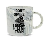 Hippowarehouse I Don't Snore, I Dream I'm a Train Printed Mug Various Colour Options Ceramic Cup Kitchenware 11oz