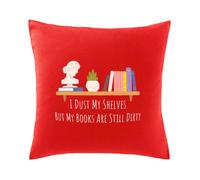 Hippowarehouse I dust my shelves but my books are still dirty Printed bedroom accessory cushion cover case 41x41cm