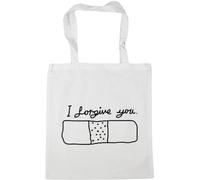 Hippowarehouse I Forgive You Tote Shopping Gym Beach Bag 42cm x38cm, 10 litres