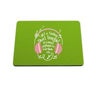 Hippowarehouse I Got a Feeling That Tonight I'll Cancel All Plans and Overthink Life printed mouse mat pad accessory black rubber base 240mm x 190mm x 60mm