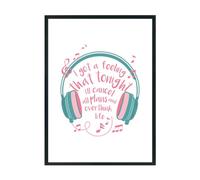 Hippowarehouse I Got a Feeling That Tonight I'll Cancel All Plans and Overthink Life Printed Poster A3 Wall Art Design Classroom Room Gym Office Décor