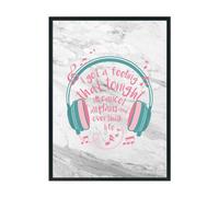 Hippowarehouse I Got a Feeling That Tonight I'll Cancel All Plans and Overthink Life Printed Poster A3 Wall Art Design Classroom Room Gym Office Décor