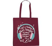 Hippowarehouse I Got a Feeling That Tonight I'll Cancel All Plans and Overthink Life Tote Shopping Gym Beach Bag 42cm x38cm, 10 litres