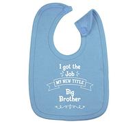 Hippowarehouse I Got The Job My New Title Big Brother cotton baby nursing bib boys girls 35cmx22cm
