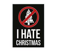 Hippowarehouse I hate Christmas anti holiday spirit funny sign christmas tree announcement Printed Poster A3 Wall Art Design Classroom Room Gym Office DÃƒ©cor