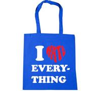 Hippowarehouse I hate everything Tote Shopping Gym Beach Bag 42cm x38cm, 10 litres