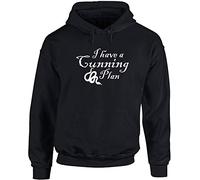 Hippowarehouse I Have A Cunning Plan Unisex Hoodie Hooded top (Specific Size Guide in Description) Black