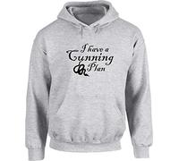 Hippowarehouse I Have A Cunning Plan Unisex Hoodie Hooded top (Specific Size Guide in Description) Grey