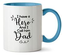 Hippowarehouse I Have A Hero and I Call Him Dad Printed Mug Various Colour Options Ceramic Cup Kitchenware 11oz