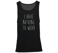 Hippowarehouse I Have Nothing to Wear Vest Scoop Sleeve Unisex Tank top Black