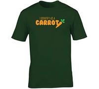 Hippowarehouse I Identify as a Carrot Unisex Short Sleeve t-Shirt (Specific Size Guide in Description) Forest Green