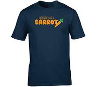 Hippowarehouse I Identify as a Carrot Unisex Short Sleeve t-Shirt (Specific Size Guide in Description) Navy Blue
