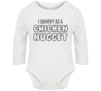 Hippowarehouse I identify as a chicken nugget baby vest bodysuit (long sleeve) boys girls