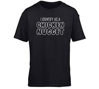 Hippowarehouse I Identify as a Chicken Nugget Kids Children's Short Sleeve t-Shirt Black