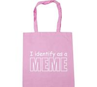 Hippowarehouse I identify as a meme Tote Shopping Gym Beach Bag 42cm x38cm, 10 litres