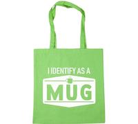 Hippowarehouse I Identify as a mug Tote Shopping Gym Beach Bag 42cm x38cm, 10 litres