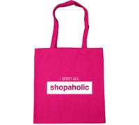 Hippowarehouse I identify as a shopaholic Tote Shopping Gym Beach Bag 42cm x38cm, 10 litres