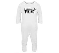 Hippowarehouse I Identify as a Viking Baby Romper All in one Piece Unisex White