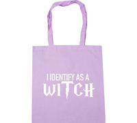 Hippowarehouse I identify as a witch Tote Shopping Gym Beach Bag 42cm x38cm, 10 litres