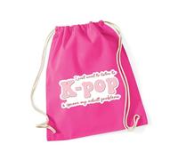 Hippowarehouse I just want to listen to kpop and ignore my adult problems Drawstring Cotton School Gym Bag 37cm x 46cm, 12 litres