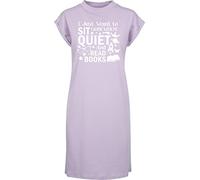 Hippowarehouse I Just Want to Sit Somewhere Quiet and Read Books t-Shirt Dress Women's Adults Nightie Nightdress Lilac