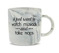 Hippowarehouse I Just Want to Watch Musicals and Take Naps Theatre Printed Mug Various Colour Options Ceramic Cup Kitchenware 11oz