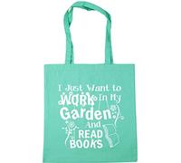 Hippowarehouse I Just Want To Work In My Garden And Read Books Tote Shopping Gym Beach Bag 42cm x38cm, 10 litres