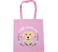 Hippowarehouse I labr-adore you labrador dog Tote Shopping Gym Beach Bag 42cm x38cm, 10 litres