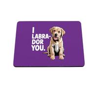 Hippowarehouse I labrador you printed mouse mat pad accessory black rubber base 240mm x 190mm x 60mm
