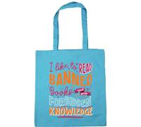 Hippowarehouse I like to read banned books and gain forbidden knowledge Tote Shopping Gym Beach Bag 42cm x38cm, 10 litres