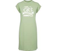 Hippowarehouse I Love Cats It's People That Annoy Me t-Shirt Dress Women's Adults Nightie Nightdress