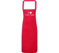 Hippowarehouse I love comic sans Apron kitchen cooking painting DIY onesize adult