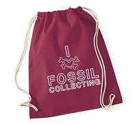 Hippowarehouse I Love Fossil Hunting Drawstring Cotton School Gym Kid Bag Sack 37cm x 46cm, 12 litres