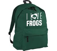 HippoWarehouse I Love Frogs Backpack ruck Sack Dimensions: 31 x 42 x 21 cm Capacity: 18 litres