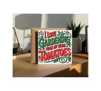 Hippowarehouse I love gardening from my head tomatoes Personalised Card. 15cm x 15cm with envelope for him for her Funny Cards for Men and Women Blank inside option
