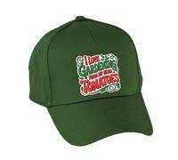 Hippowarehouse I Love Gardening from My Head Tomatoes Premium Printed 5 Panel Baseball Cap hat OneSize Adults Bottle Green
