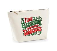 Hippowarehouse I Love Gardening from My Head Tomatoes Printed Make up Cosmetic wash Bag 18x19x9cm