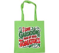 Hippowarehouse I love gardening from my head tomatoes Tote Shopping Gym Beach Bag 42cm x38cm, 10 litres