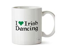 Hippowarehouse I Love Irish Dancing Printed Mug Cup Ceramic 10oz