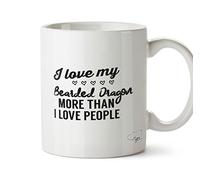 Hippowarehouse I Love My Bearded Dragon More Than I Love People Printed Mug Cup Ceramic 10oz
