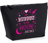Hippowarehouse I Love My Cousin to the Moon and Back (Pink) printed make up cosmetic wash bag 18x19x9cm