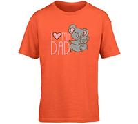 Hippowarehouse I Love My Dad Koala Kids Children's Short Sleeve t-Shirt Orange