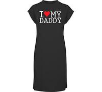 Hippowarehouse I Love My Daddy t-Shirt Dress Women's Adults Nightie Nightdress Black